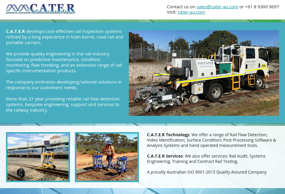 C.A.T.E.R Centre for Advanced Transport Engineering and Research