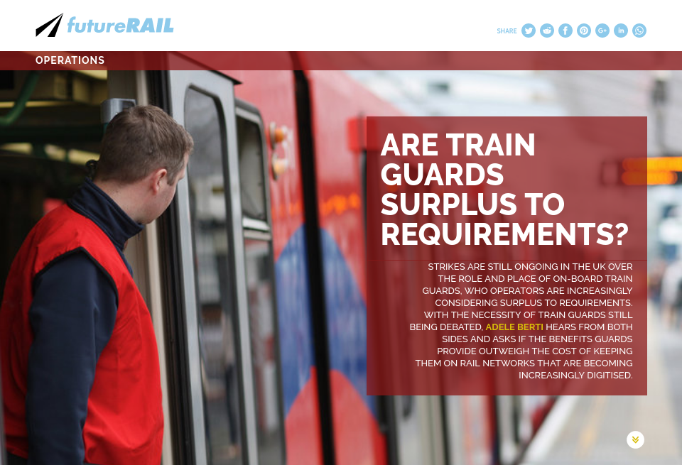 Are train guards surplus to requirements? Future Rail Issue 67