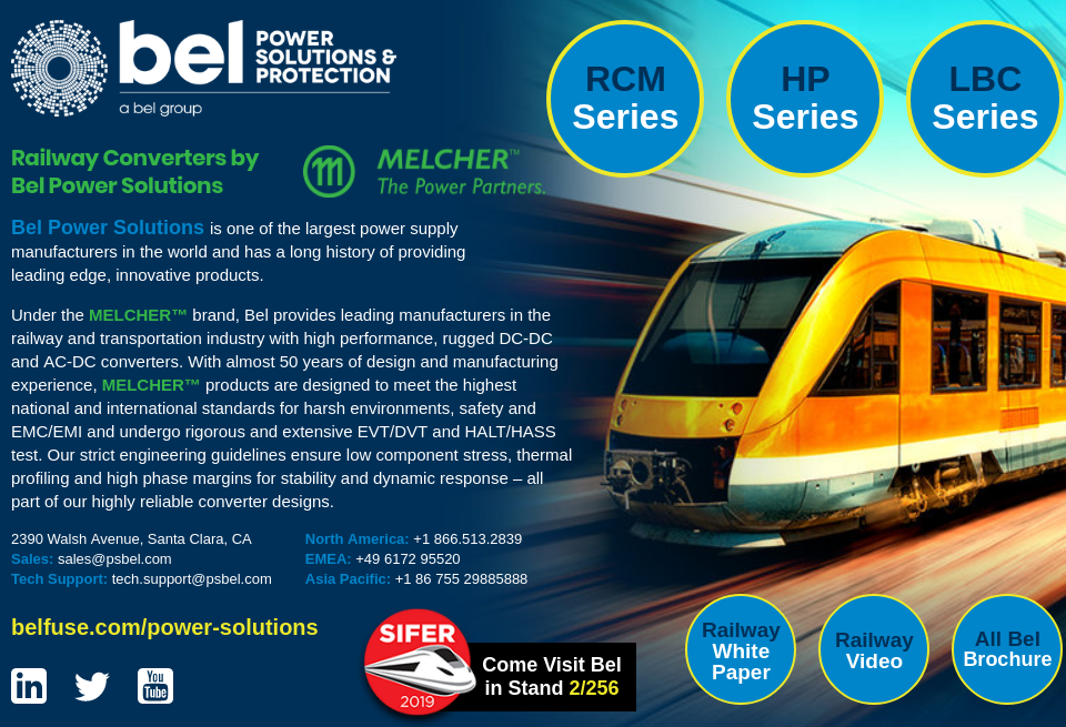 Bel Power Solutions & Protection - Future Rail | Issue 78 | October 2019