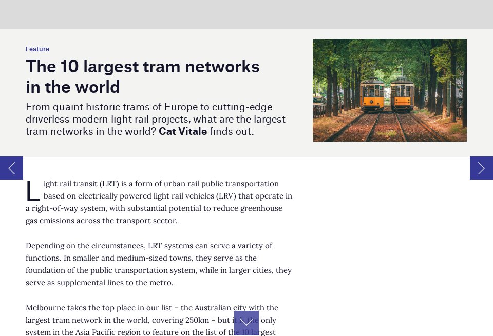 The 10 Largest Tram Networks In The World - Future Rail | Issue 104 ...